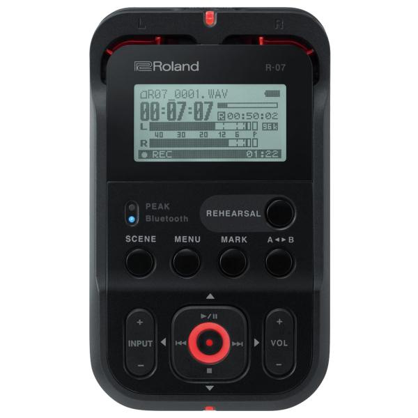 Roland R-07-BK High-Resolution Audio Recorder in Black