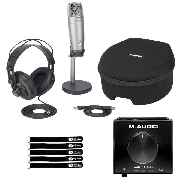 Samson C01U Pro Podcasting Pack Microphone with M-Audio Interface