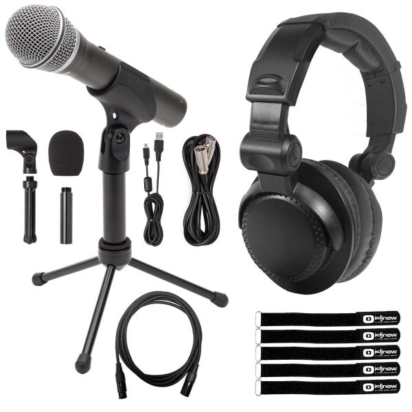 Samson Q2U Recording and Podcasting Package with Monitoring Headphones
