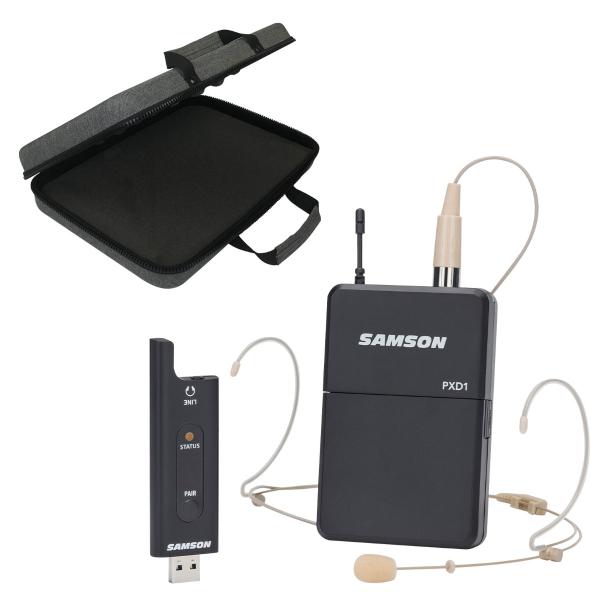 Samson Stage XPD2 USB Digital Wireless Beltpack Lavalier Microphone System, Case