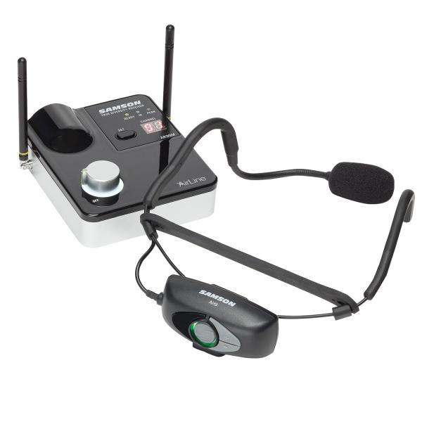 Samson SW9A9SQE-K AirLine 99m AH9 Wireless Fitness Headset Micro UHF System with Qe Fitness Microphone (K Band)