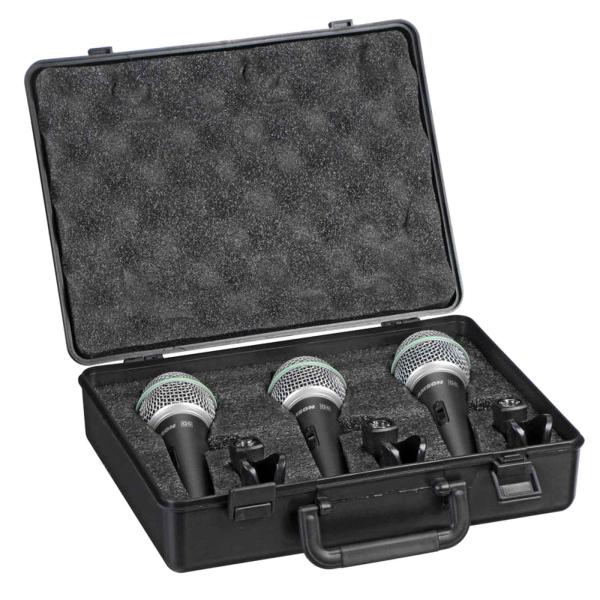 Samson Q6 Dynamic Microphone 3-Pack with Hard Shell Padded Case