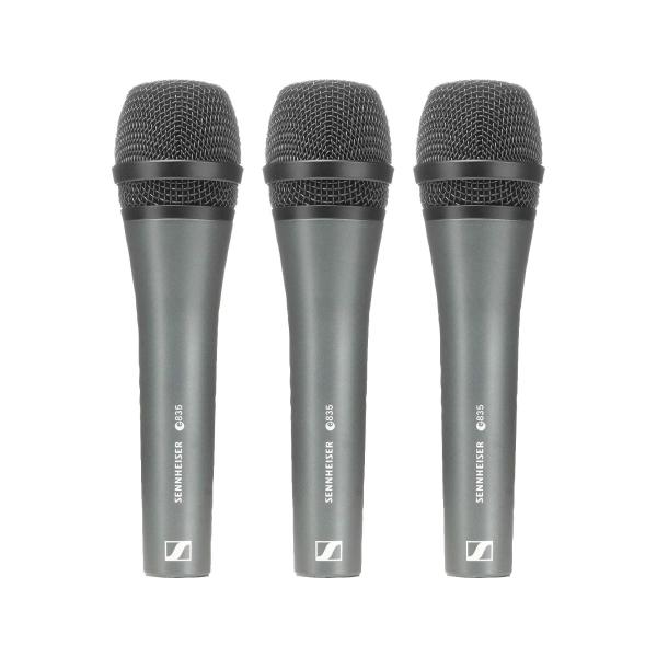 Sennheiser 3-PACK-E-835 Handheld Microphone Set