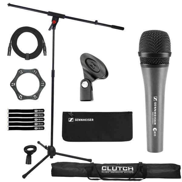 Sennheiser E-835-S Microphone with Boom Stand | IDJNOW