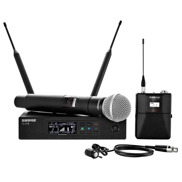 Shure QLXD124/85 Handheld and Lavalier Combo Wireless Microphone System