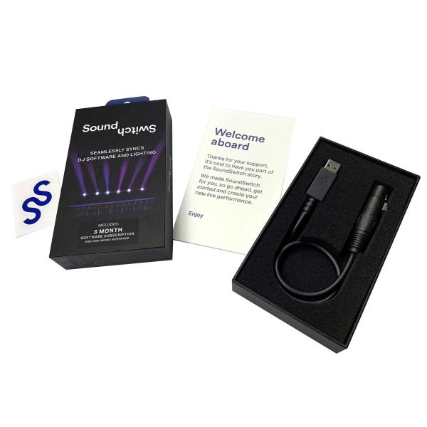 SoundSwitch Micro USB to DMX Interface with Case Package | IDJNOW