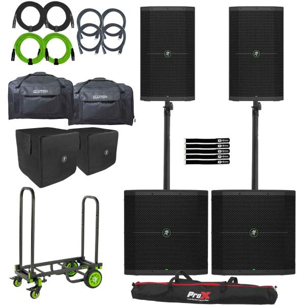 Mackie THUMP212 12" Powered Speakers with THUMP115S 15" Powered Subwoofers Duo Package