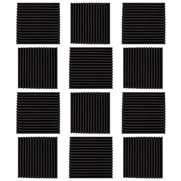 Ultimate Acoustics UA-WPW-24-12 Wedge-style 24"x24"x2" Professional Studio Foam Panel in Charcoal (12-pack)