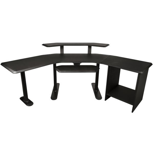 Ultimate Support NUC-003 Nucleus Series Studio Desk - Base model with 24" Extensions, 12 Space Rack, 2nd Tier, & Keyboard Tray