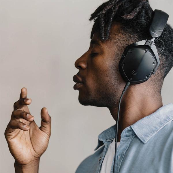 V-Moda M200-BK Black Studio Headphones with Stand | IDJNOW