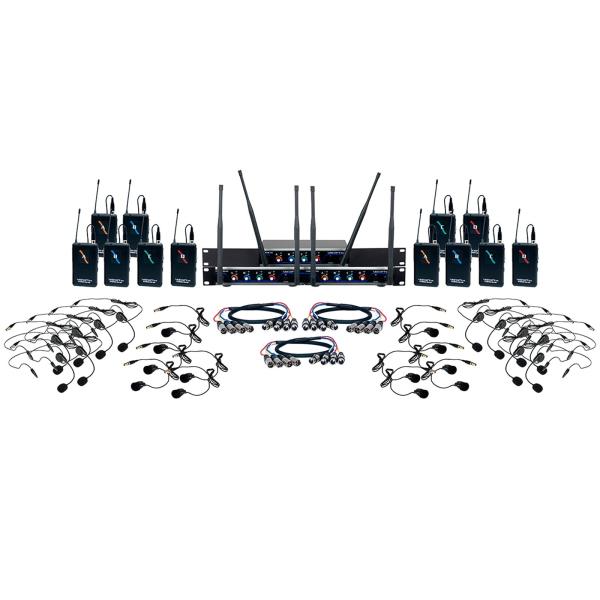 VocoPro Digital-Play-12 12 Channel UHF Wireless Headset/Lapel Mic System