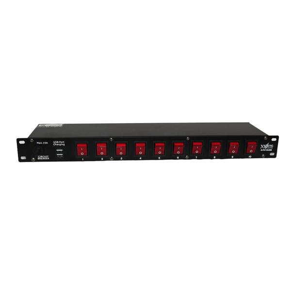 Xstatic X-PC10USB 10 Plug Power Conditioner w/USB Charging Ports