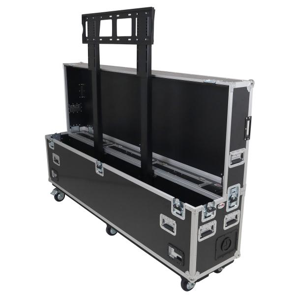 ProX SkyLift Dual 80" to 90" Monitor Motorized Case Main View