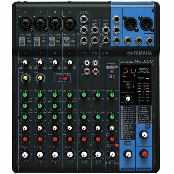 Yamaha MG10XU 10-Input Stereo Mixer with Cables | IDJNOW