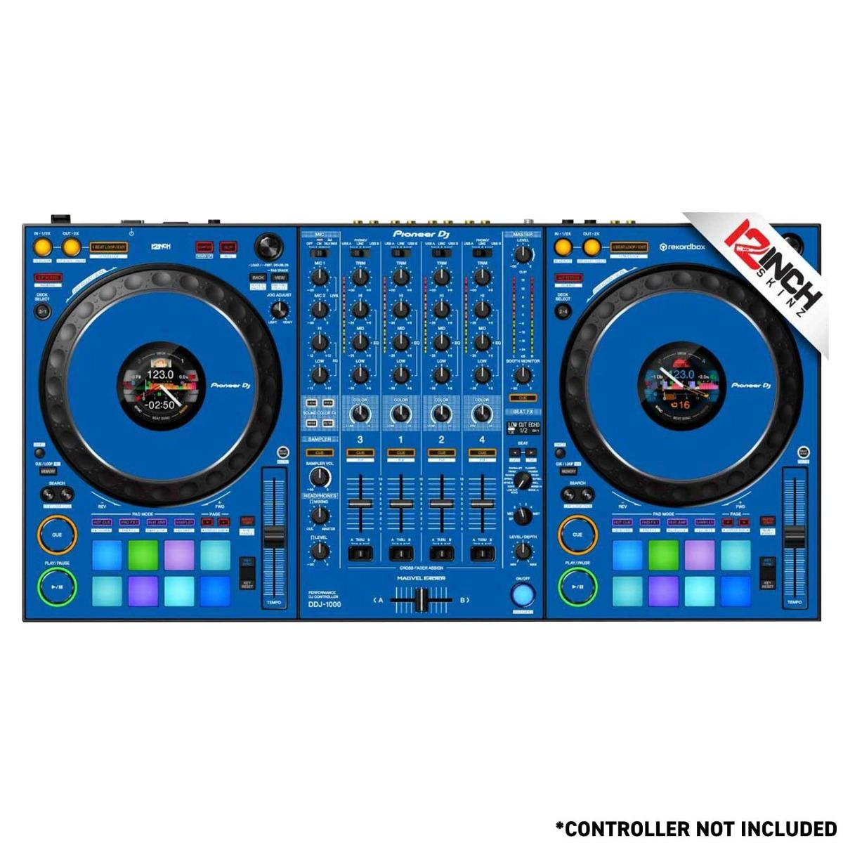 12 Inch Skinz (11) Piece Blue Pioneer DDJ-1000 Kit | IDJNOW