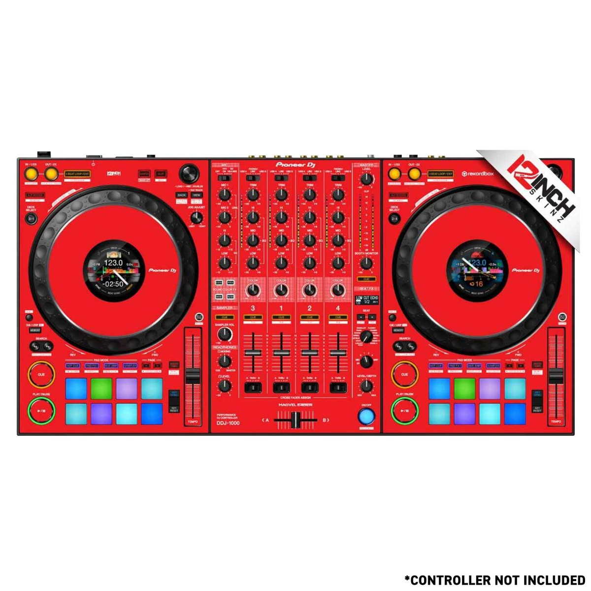 12 Inch Skinz (17) Piece Red DDJ-1000SRT Kit | IDJNOW