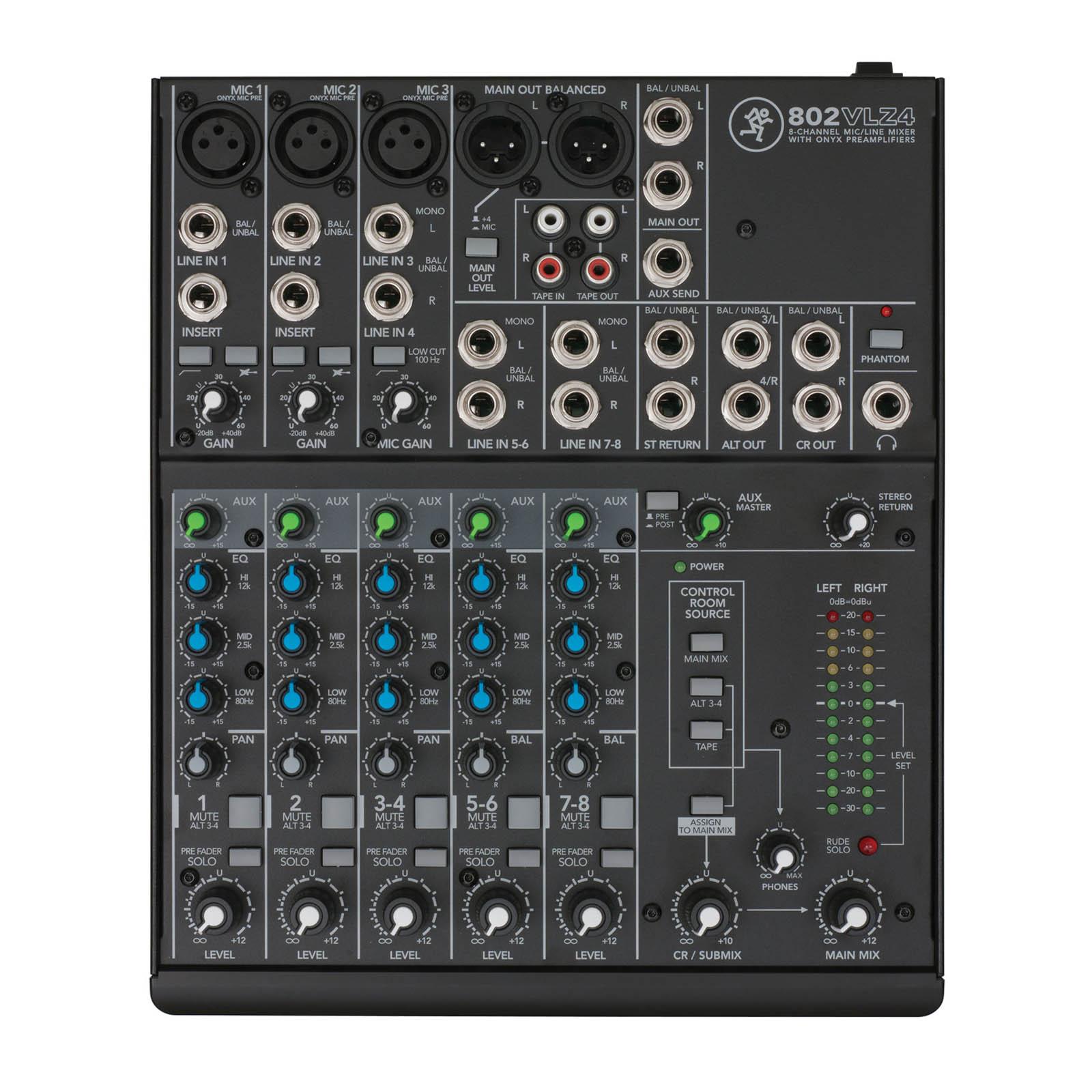Mackie 802VLZ4 8-Channel Ultra-Compact Mixer | IDJNOW