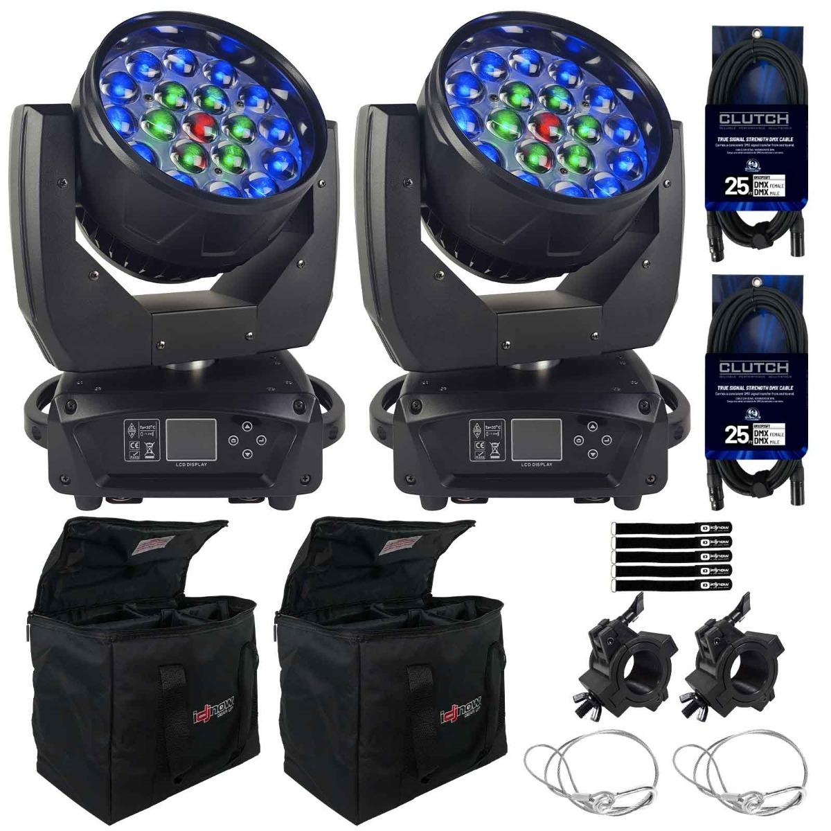 2x Blizzard Lighting Flurry Z Moving Heads & Cases | IDJNOW