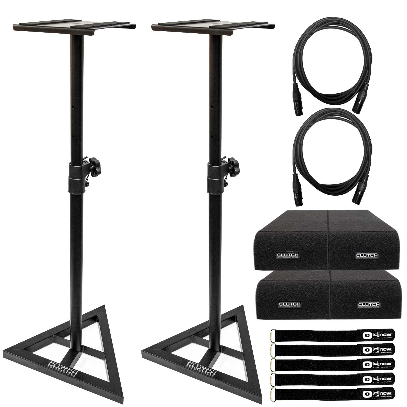 2) Clutch CL-MS2 Studio Monitor Stands with Isolator Pads | IDJNOW