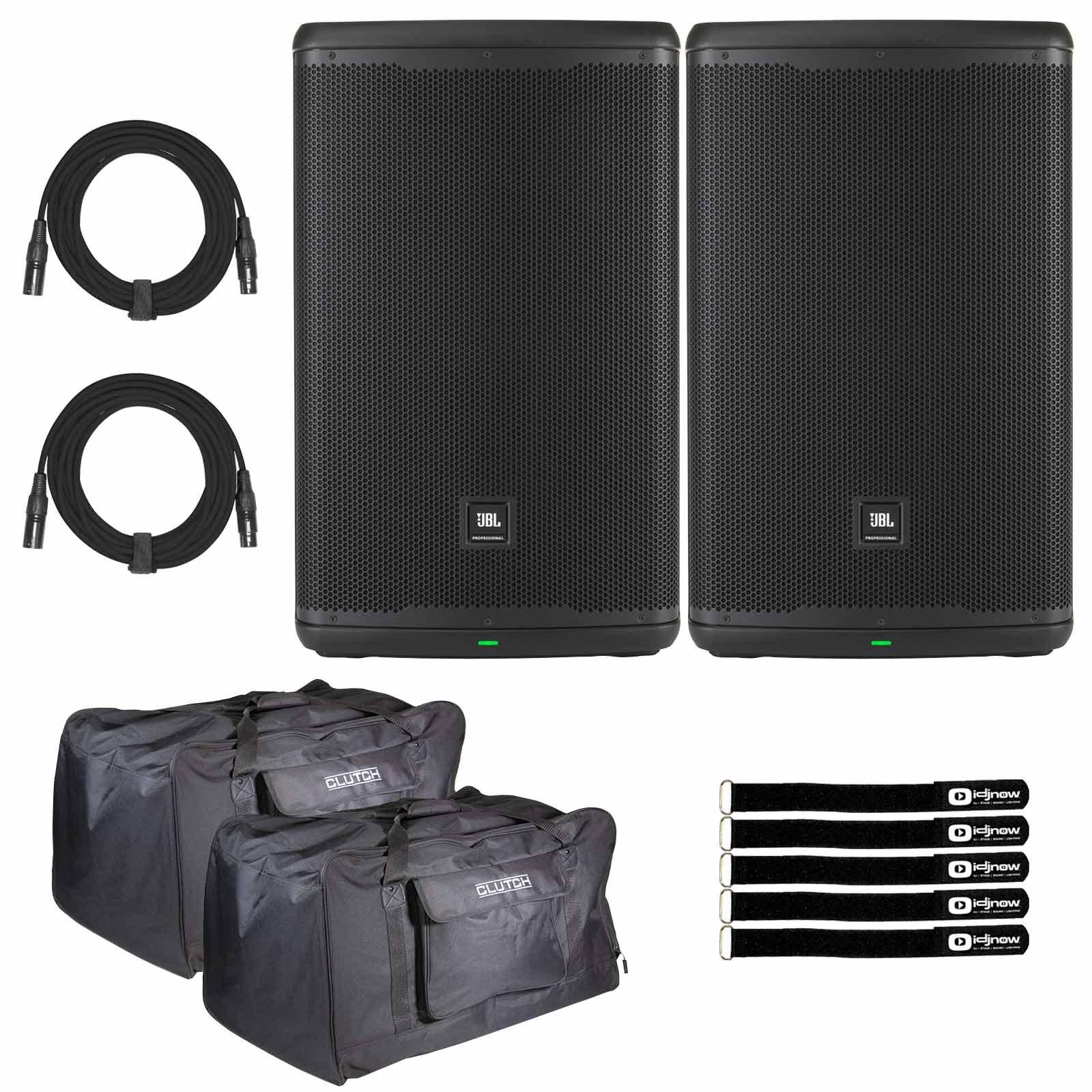 2) JBL Professional EON715 Speakers with Totes | IDJNOW