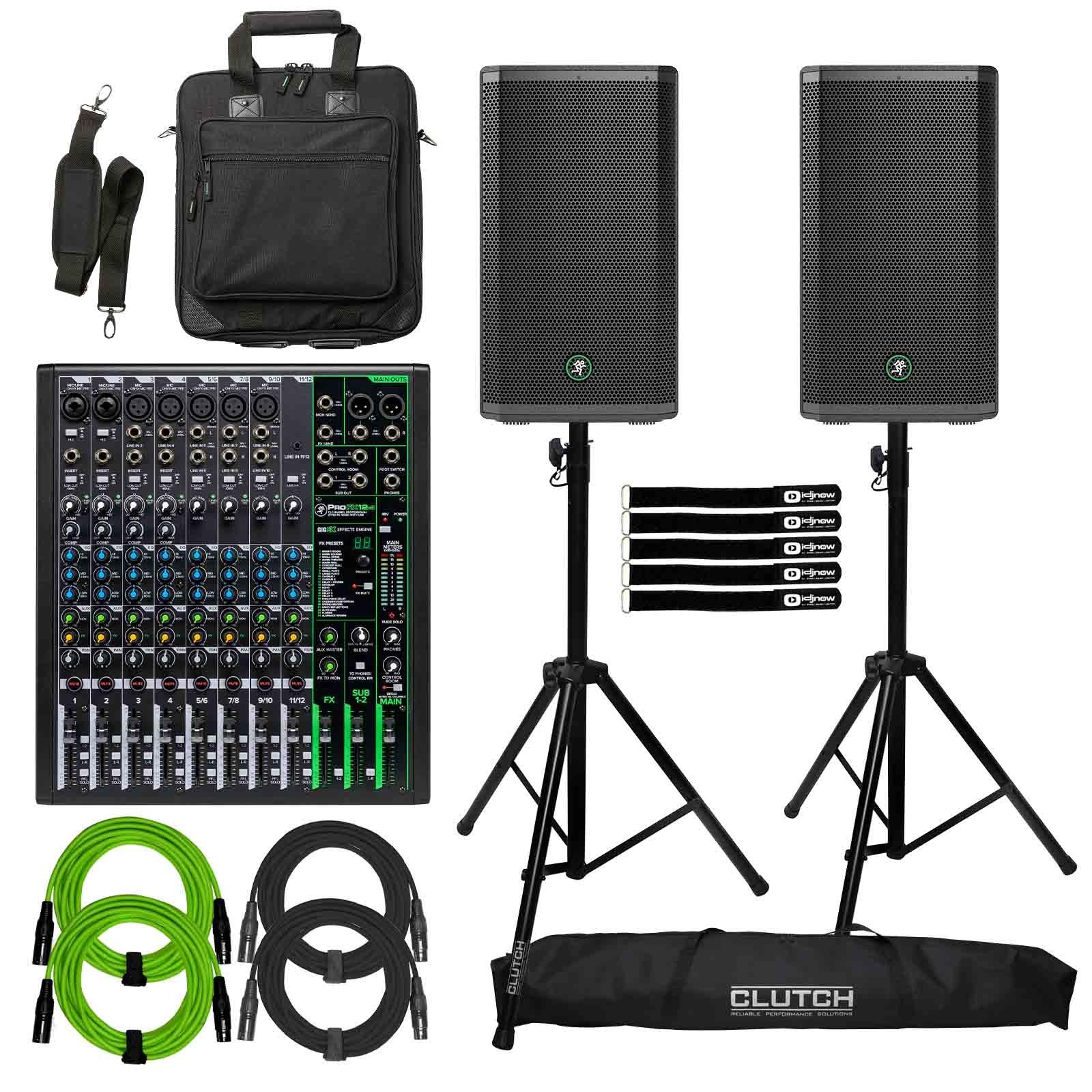 1028-143 MIDIサウンドモジュール 2x Mackie Thrash 212 Speakers with ProFX12V3 Mixer | IDJNOW