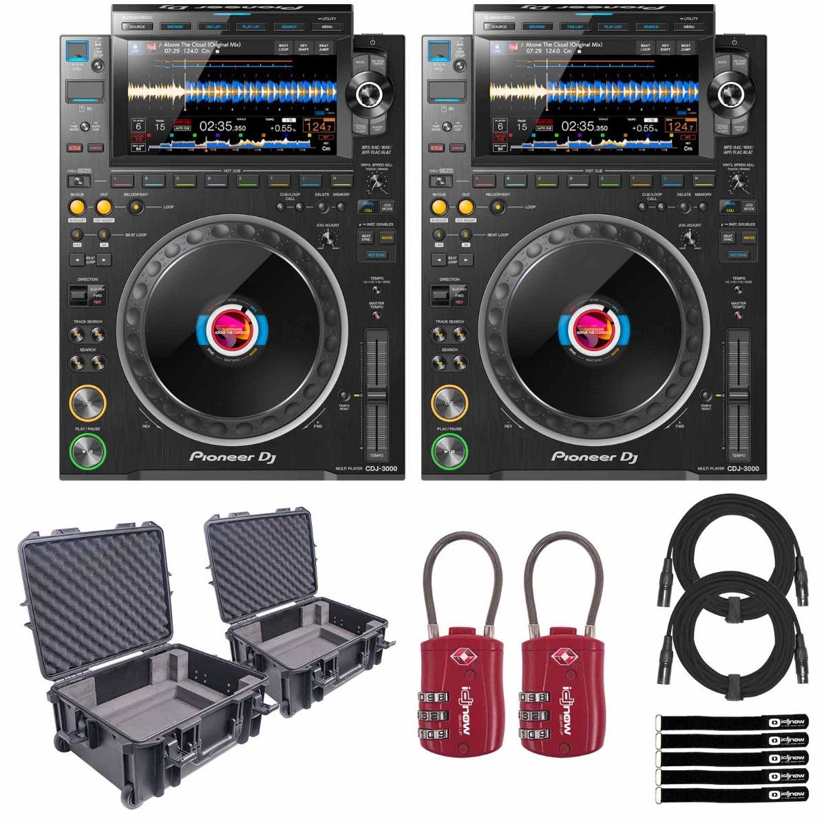 2x Pioneer DJ CDJ-3000 Players & Watertight Cases | IDJNOW