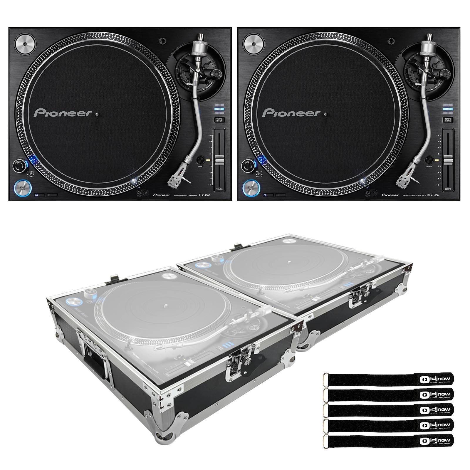 2) Pioneer DJ PLX-1000 Turntables with Cases | IDJNOW