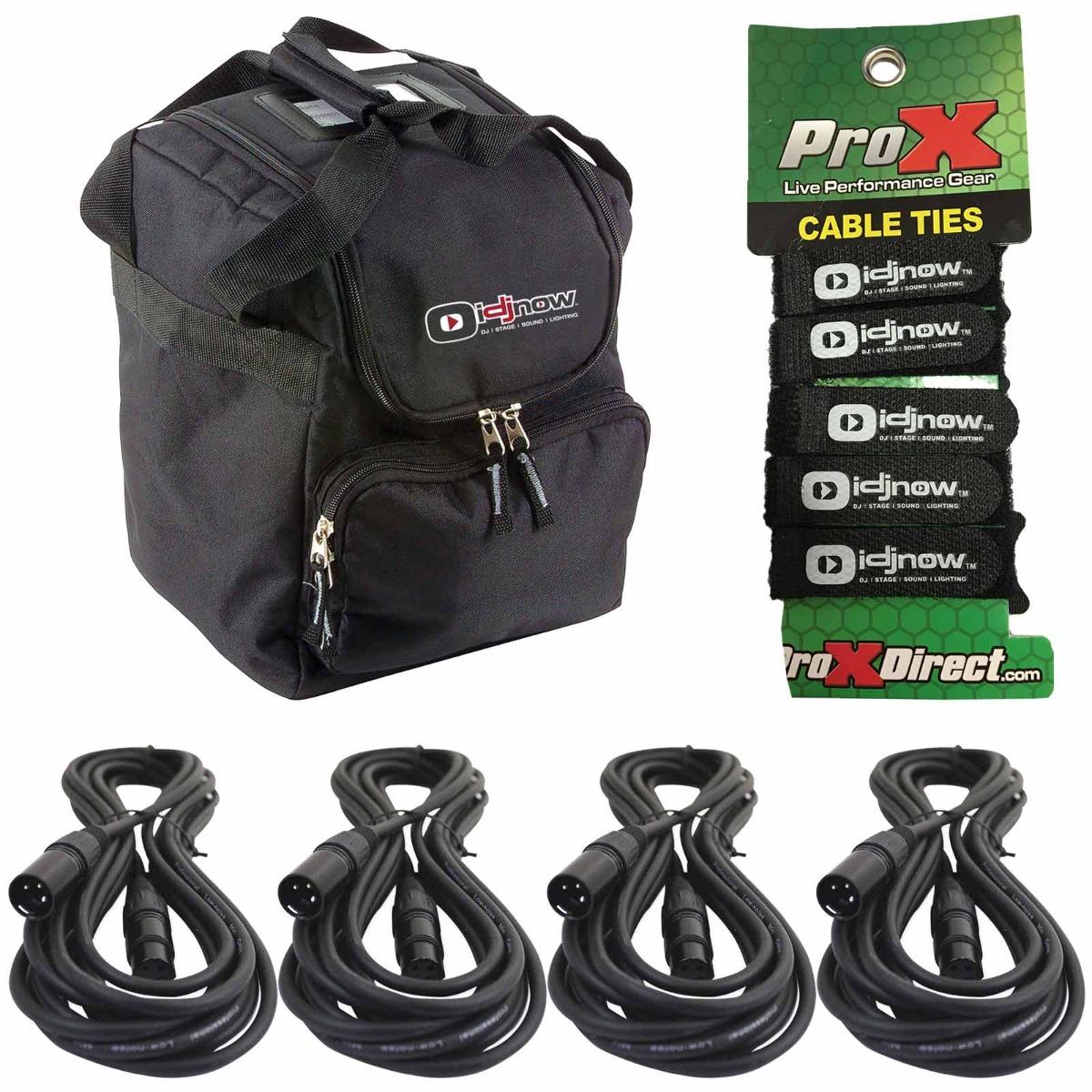 4) Clutch 20' Sure-Fit XLR Cables with Carry Case | IDJNOW