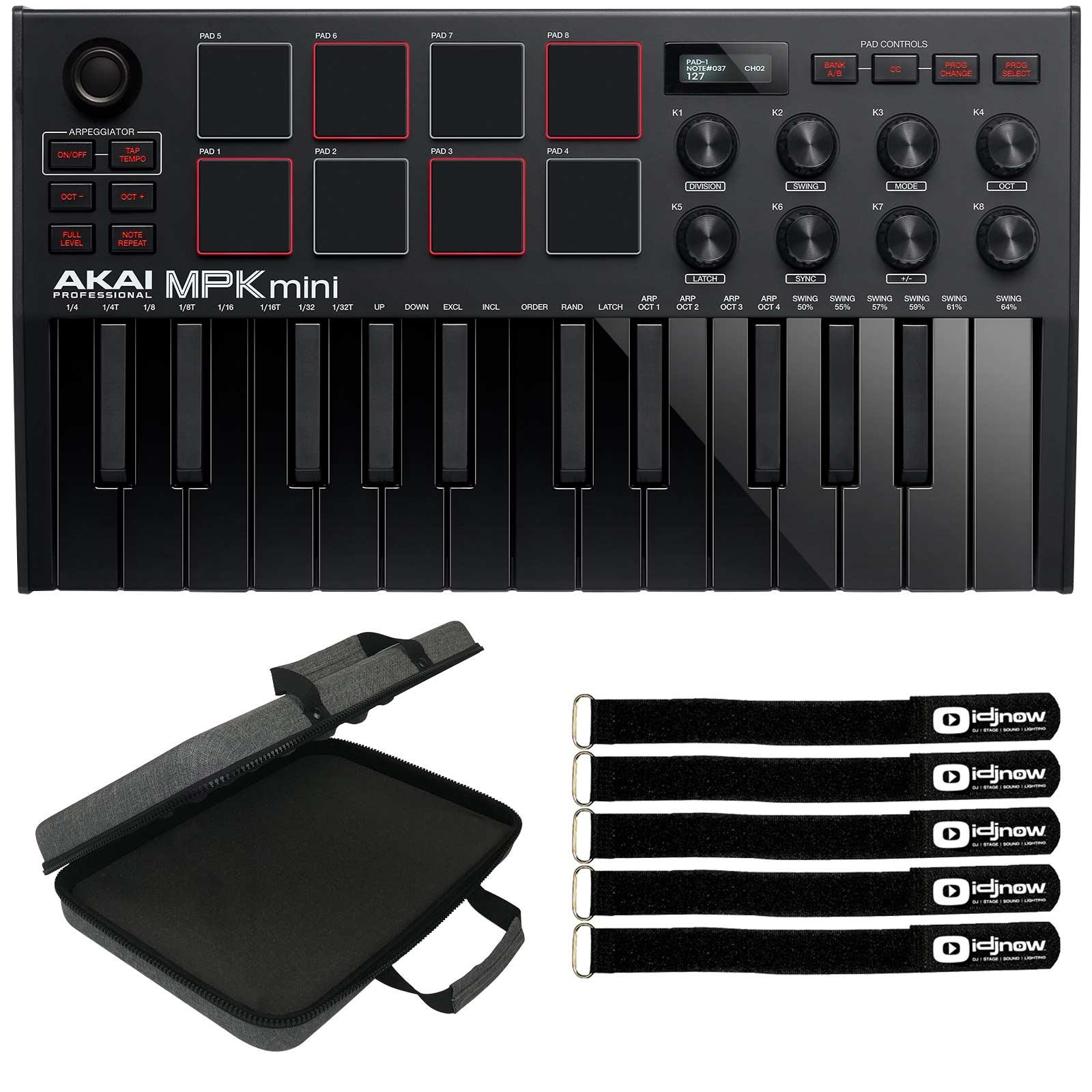 Akai MPK Mini MK3 Black Controller with Case | IDJNOW
