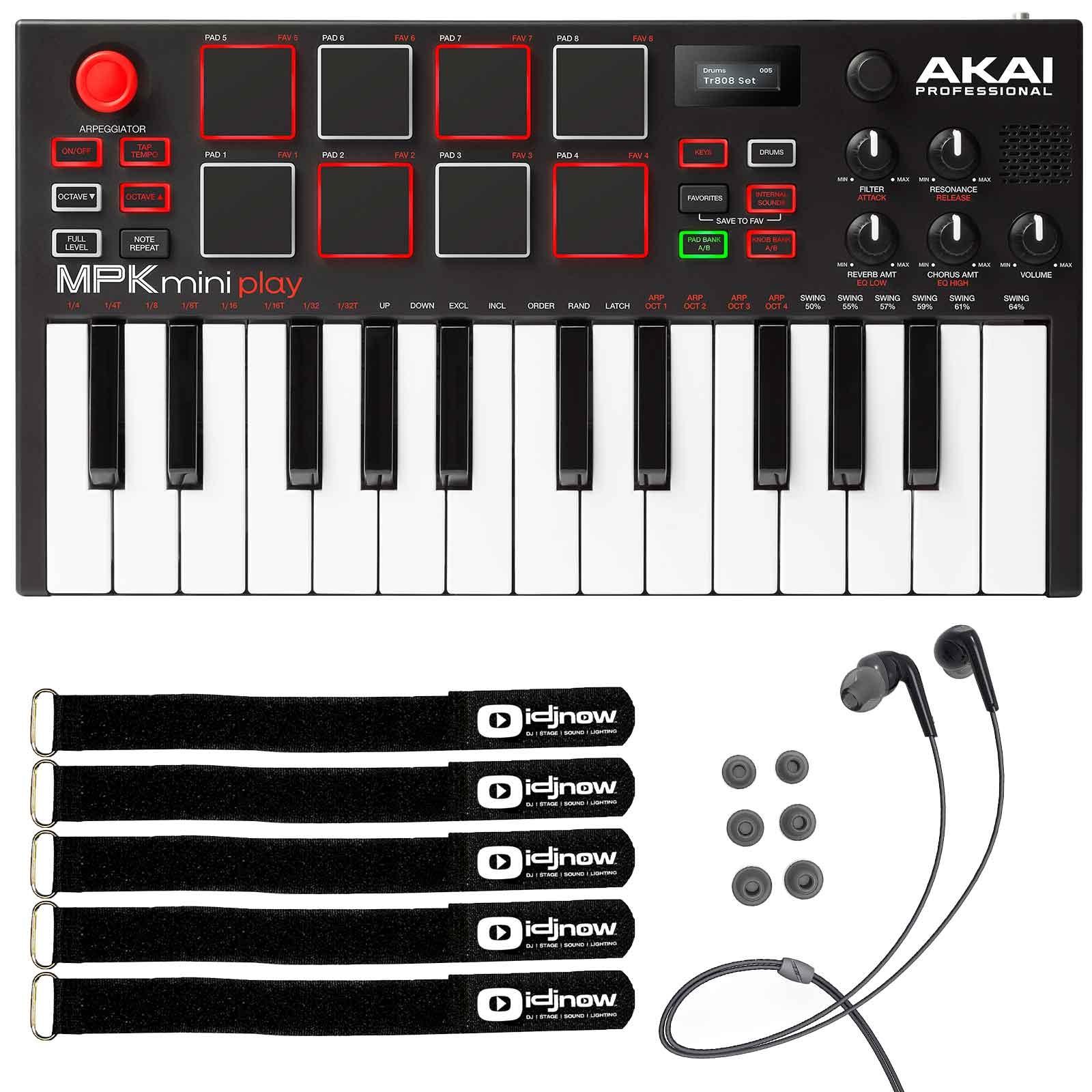 Akai MPK Mini Play Keyboard Controller w/Headphones | IDJNOW