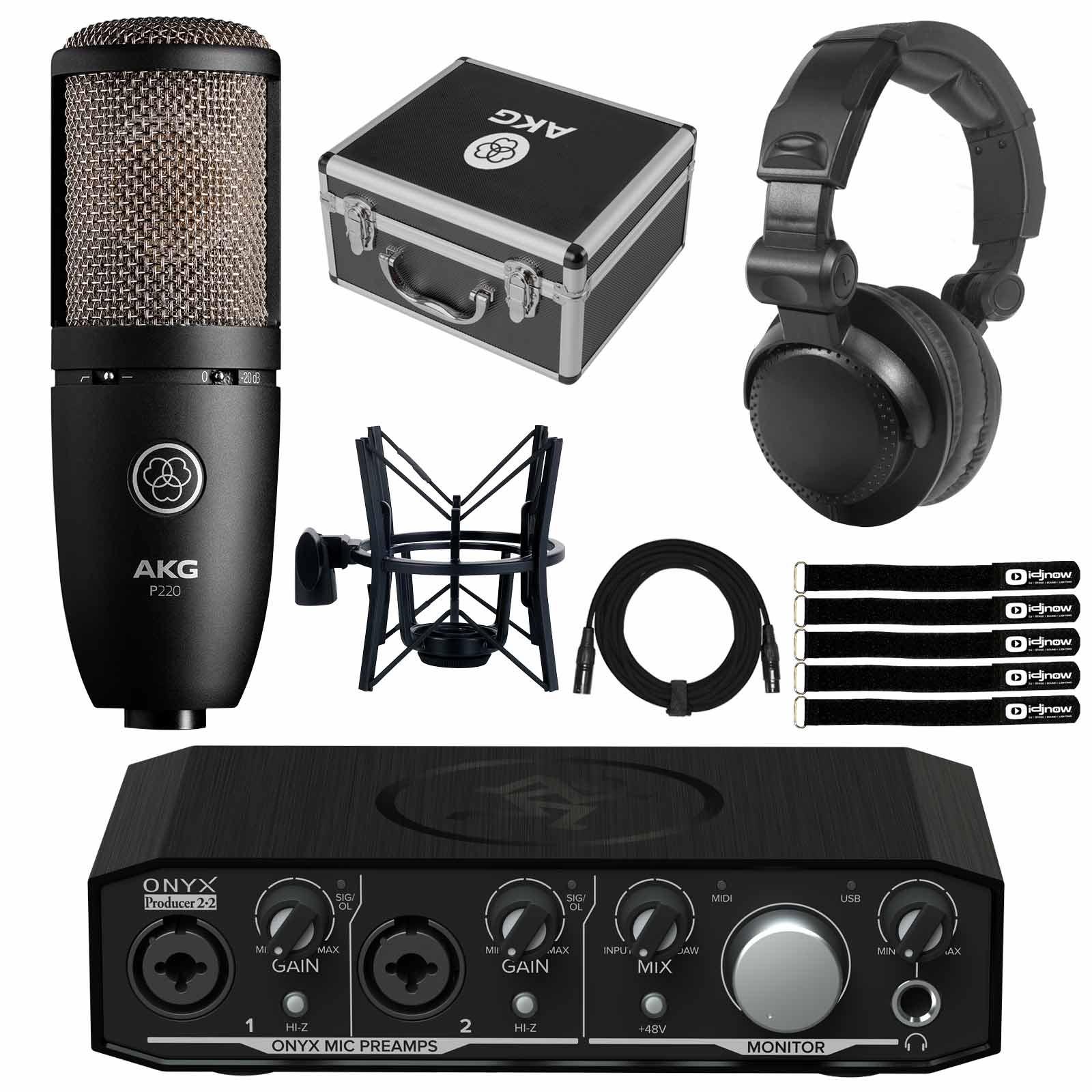 AKG P220 Mic & Mackie Onyx Producer 2-2 Interface | IDJNOW