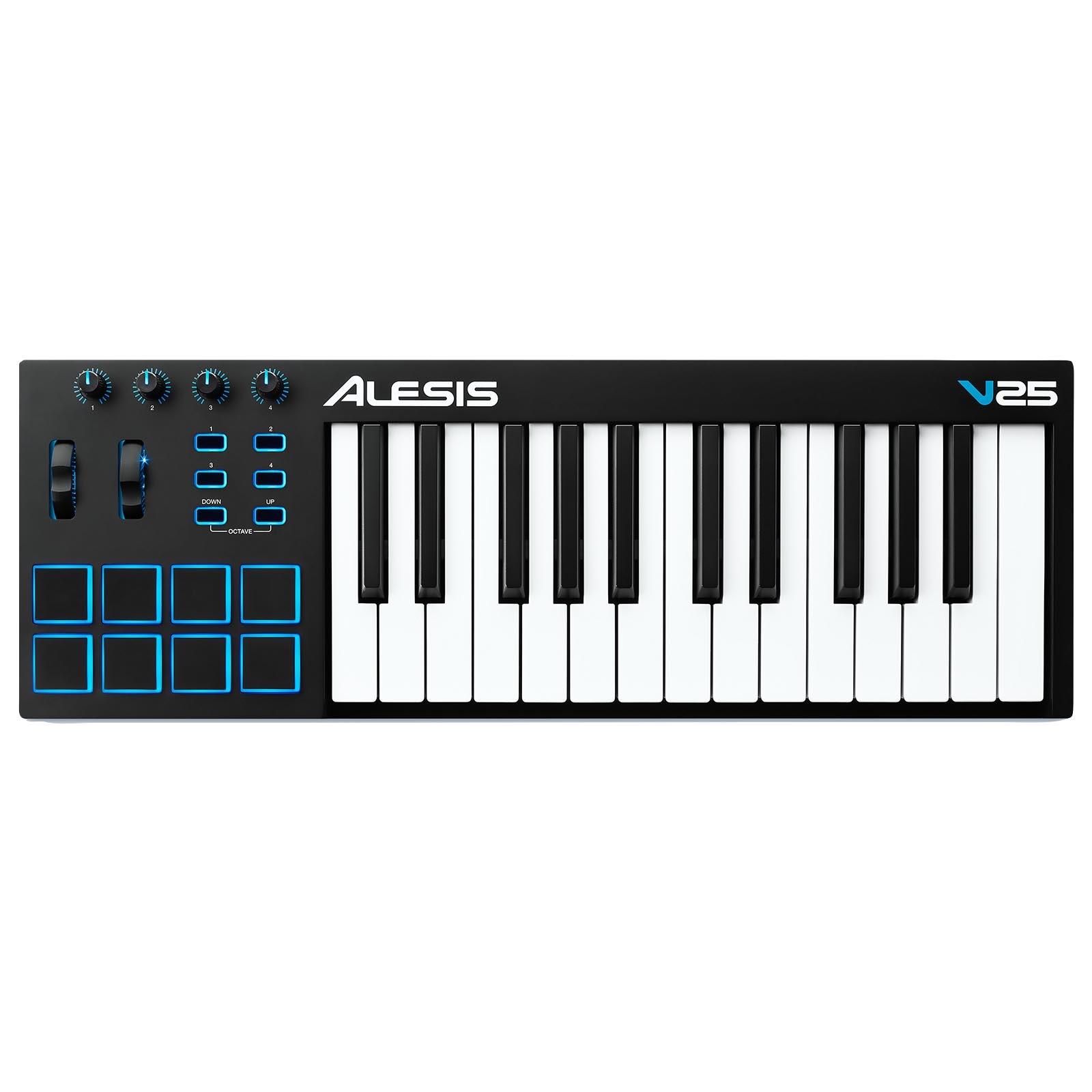 V25 25-Key USB-MIDI Keyboard Controller by Alesis | IDJNOW V25 25-Key USB-MIDI Keyboard Controller by Alesis | IDJNOW