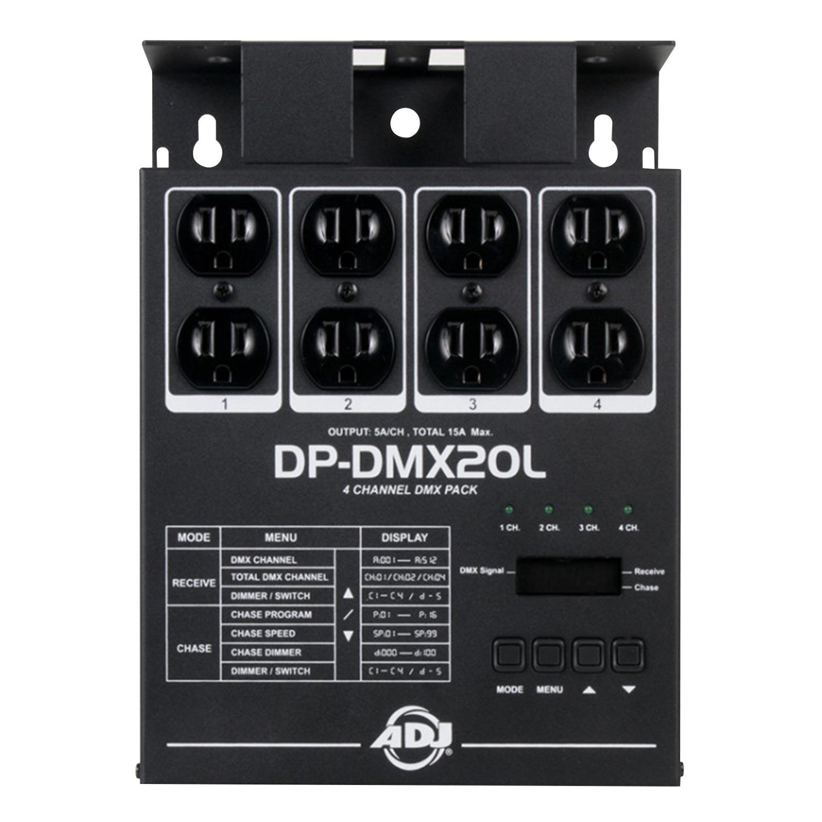 ADJ DP-DMX20L 4 Channel DMX Dimmer/Switch Pack | IDJNOW