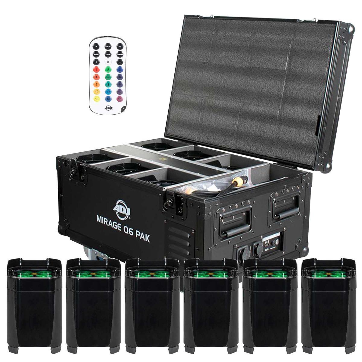 ADJ MIRAGE Q6 PAK BLACK Up Lighting System | IDJNOW