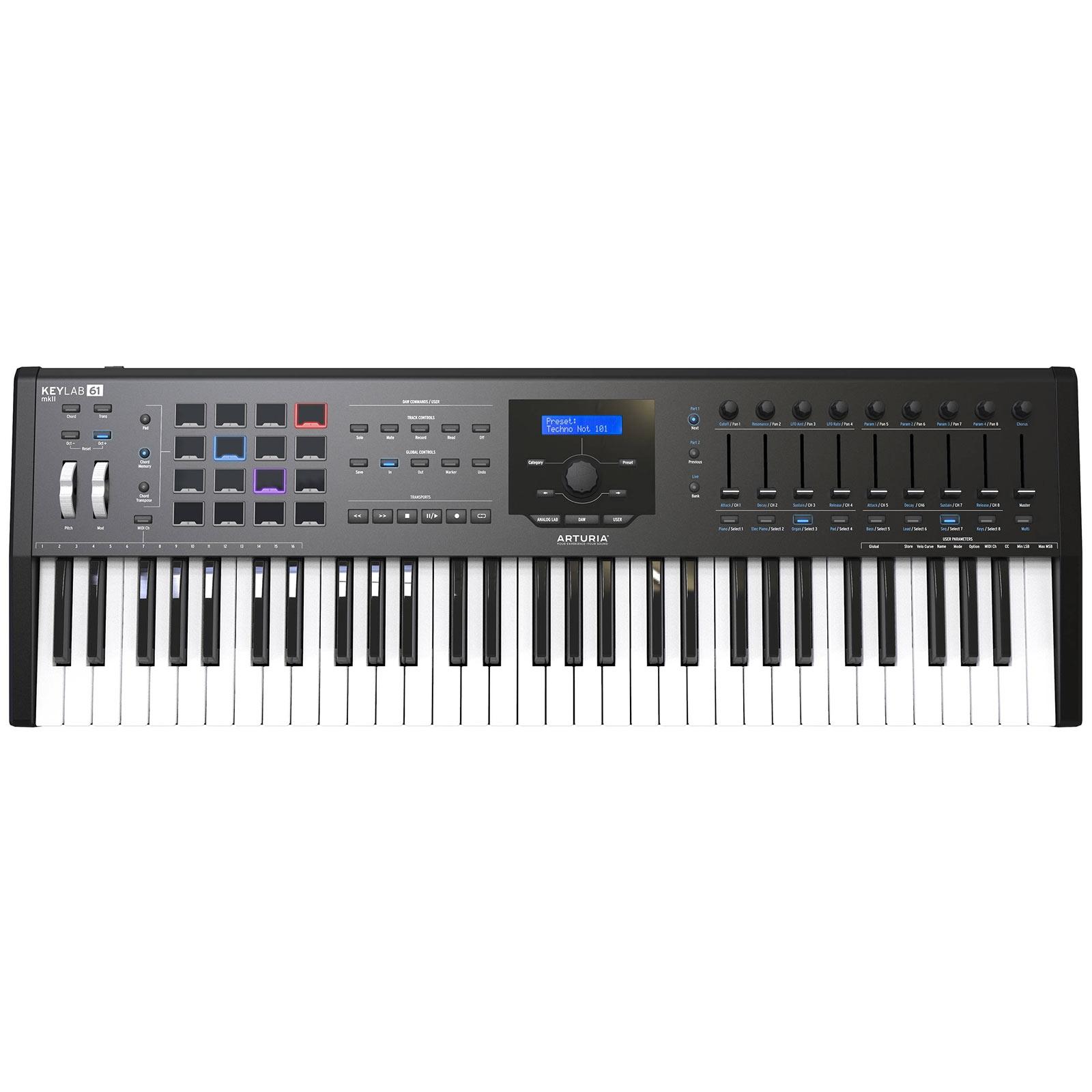 Arturia KeyLab MkⅡ 61 Black Arturia KeyLab MKII 61-Key MIDI Controller in Black | IDJNOW