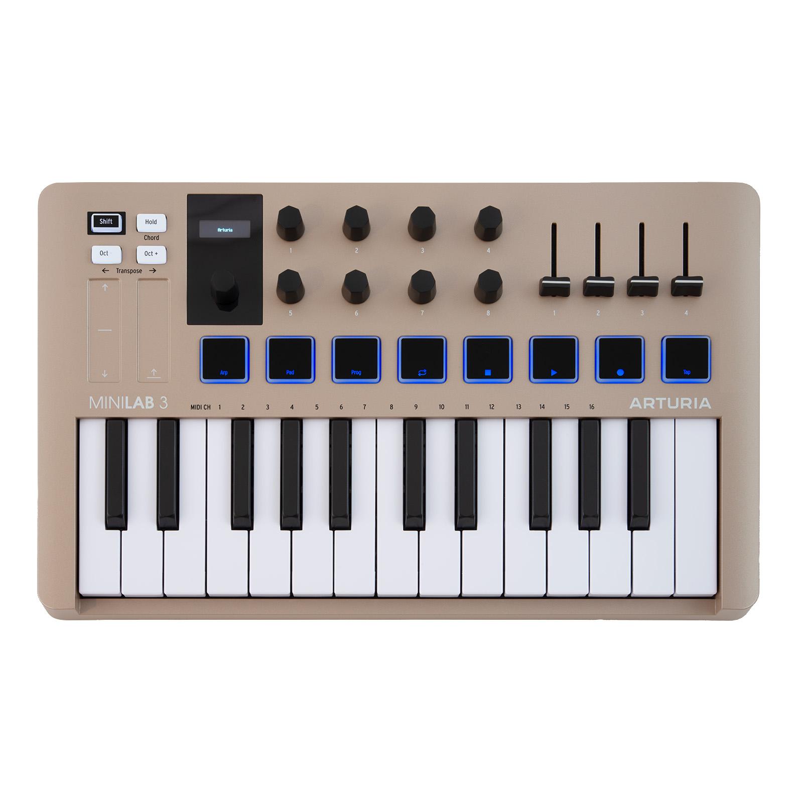 Arturia MiniLab 3 Champagne MIDI Keyboard Controller