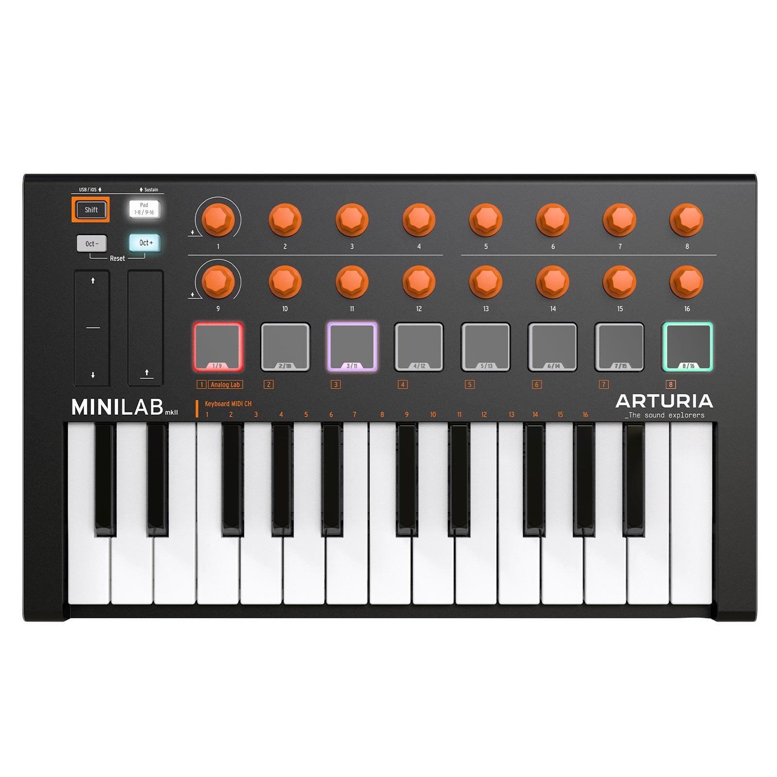 ARTURIA MINILAB MK2 MIDIキーボード Arturia MiniLab Mk II Orange Edition Controller | IDJNOW