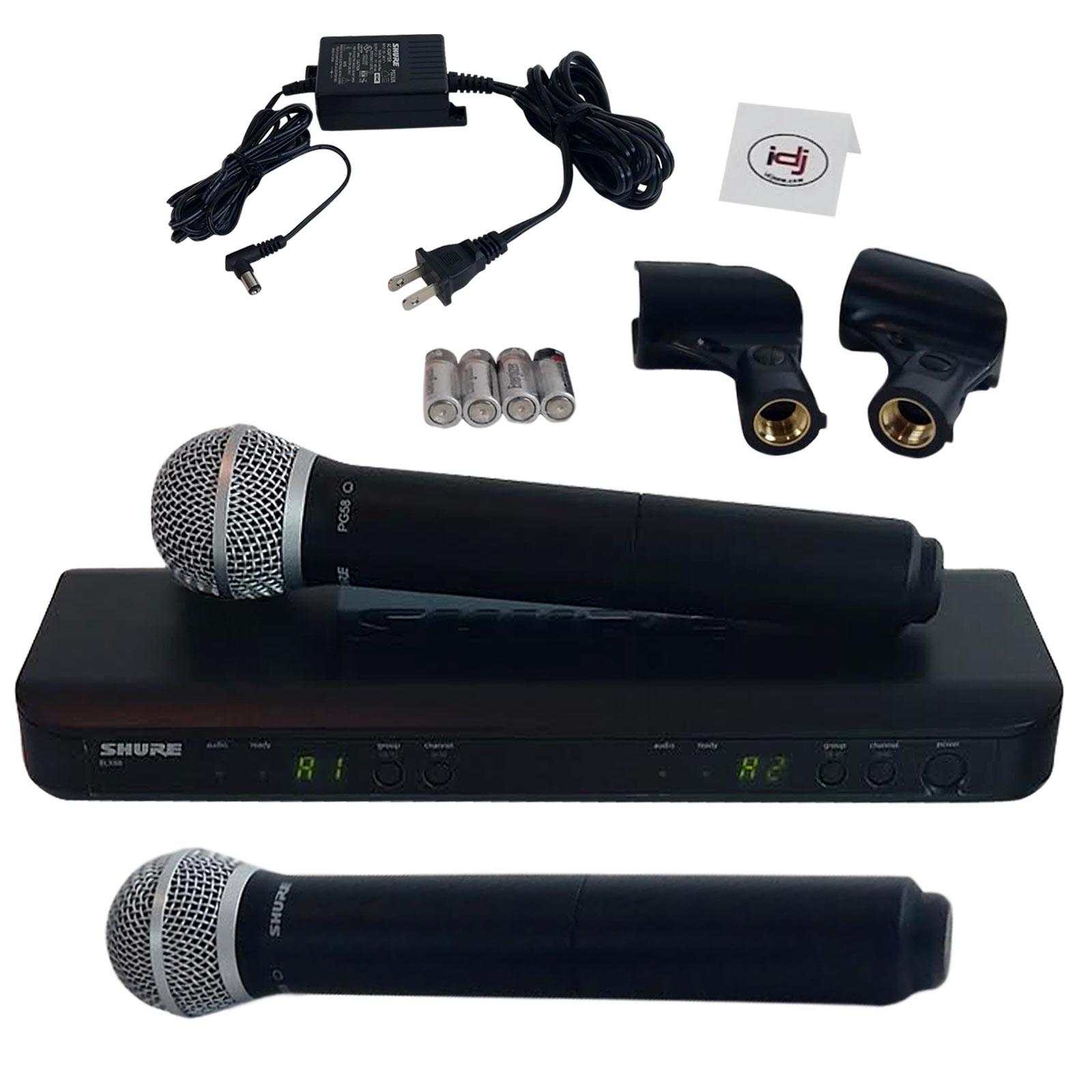 ほぼ未使用SHURE SVX Dual WirelessSVX288/PG58 Shure SVX288/PG58 Dual Hand Wireless Microphone System - AV One