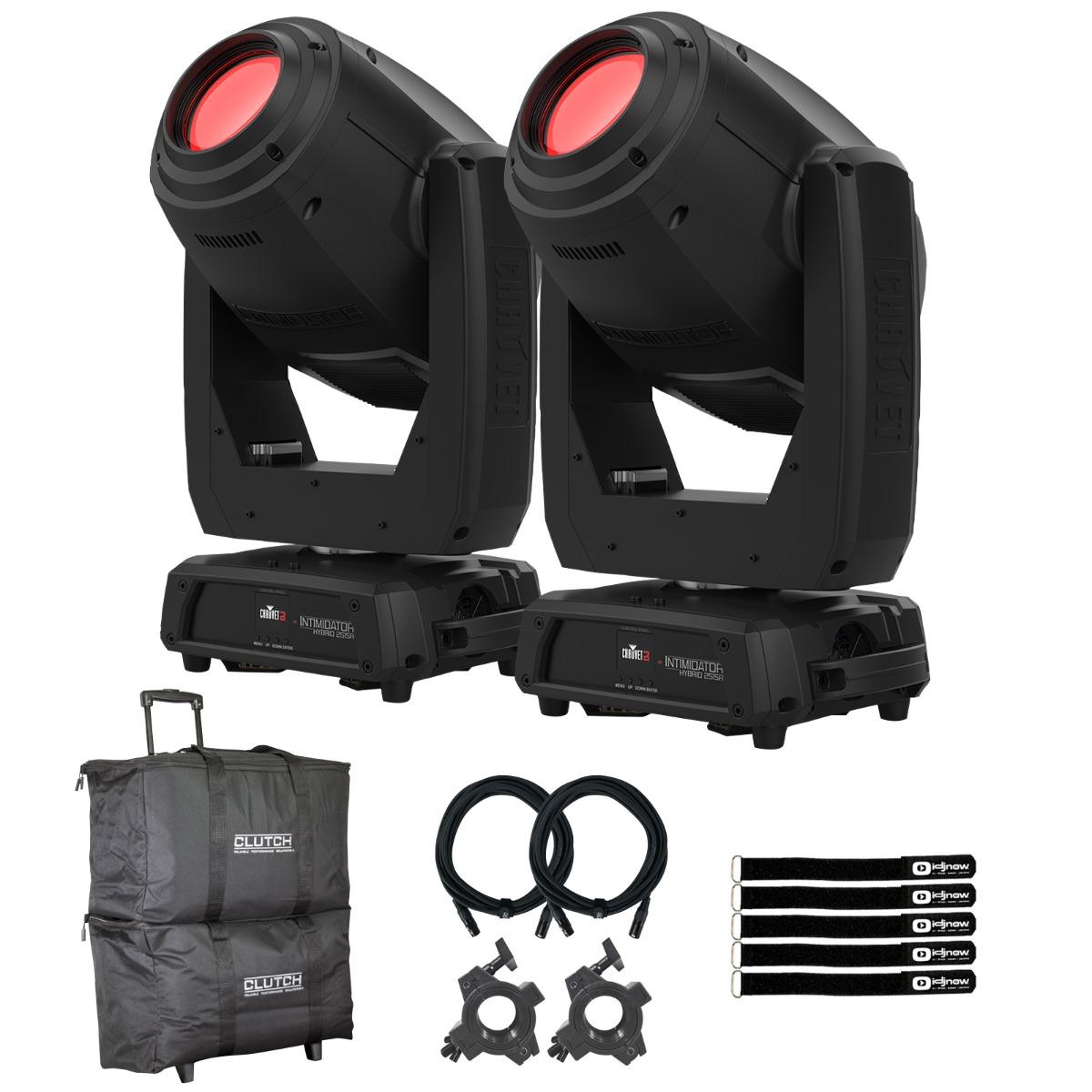 2x Chauvet DJ Intimidator Hybrid 251 SR Moving Heads & Bags