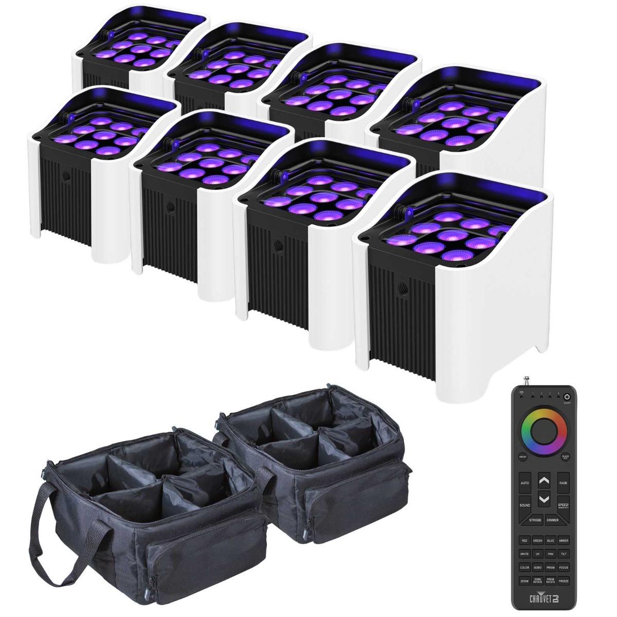 8x Chauvet Freedom Par H9 IP Uplights with Sleeves | IDJNOW