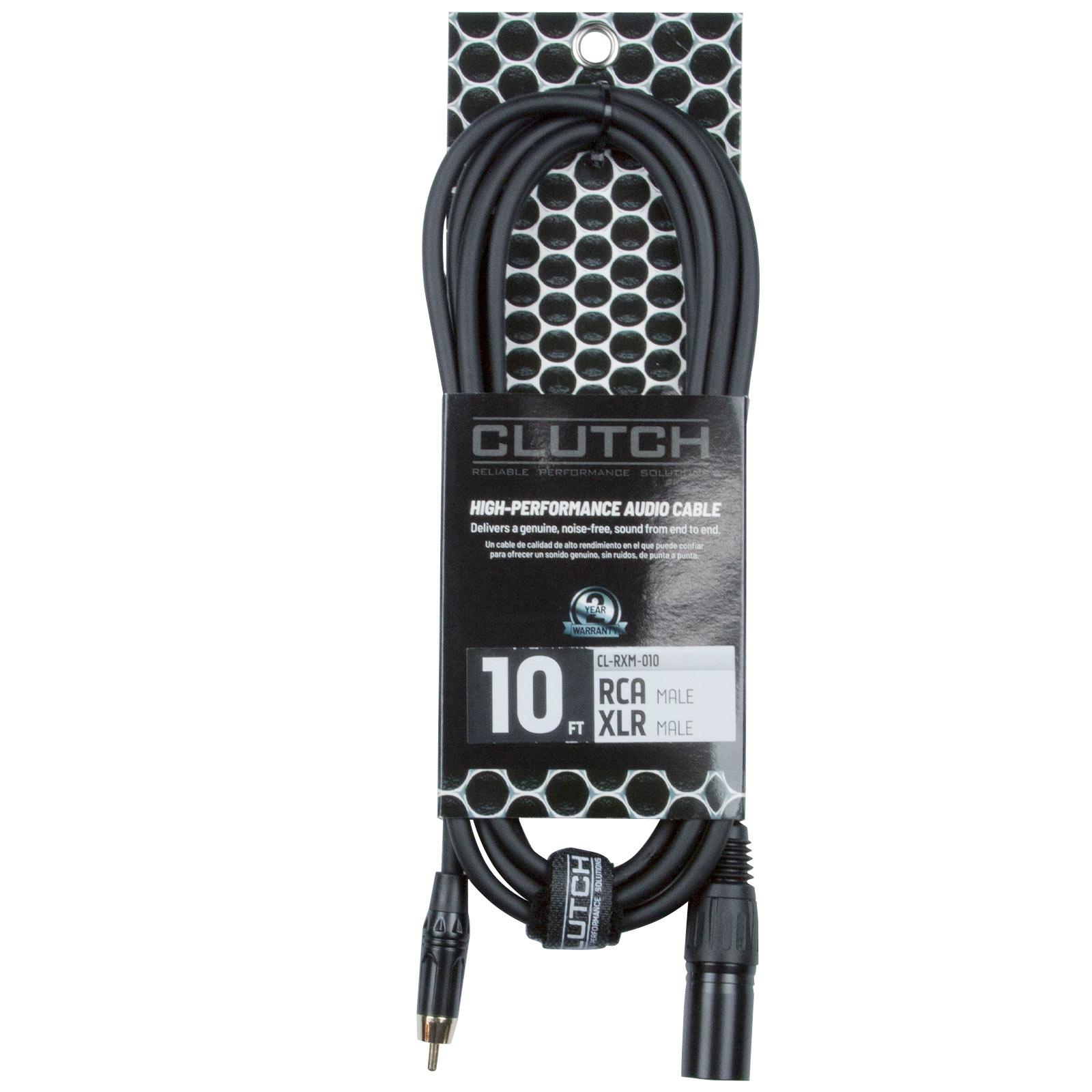 Clutch 10' Sure-Fit RCA to XLR Male Cable | IDJNOW