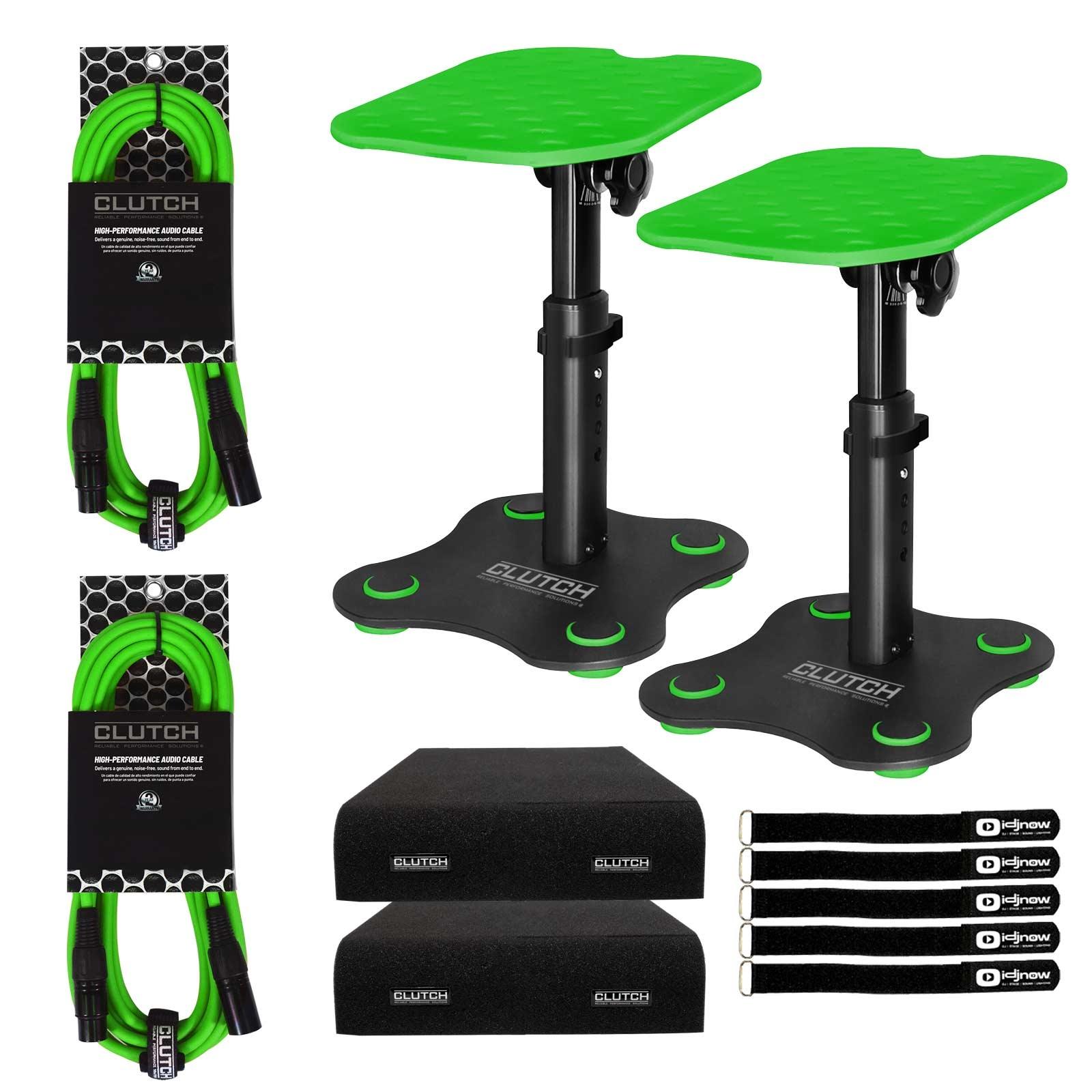 Clutch CL-DMS250 Desktop Monitor Stands with Green Trim Kit | IDJNOW