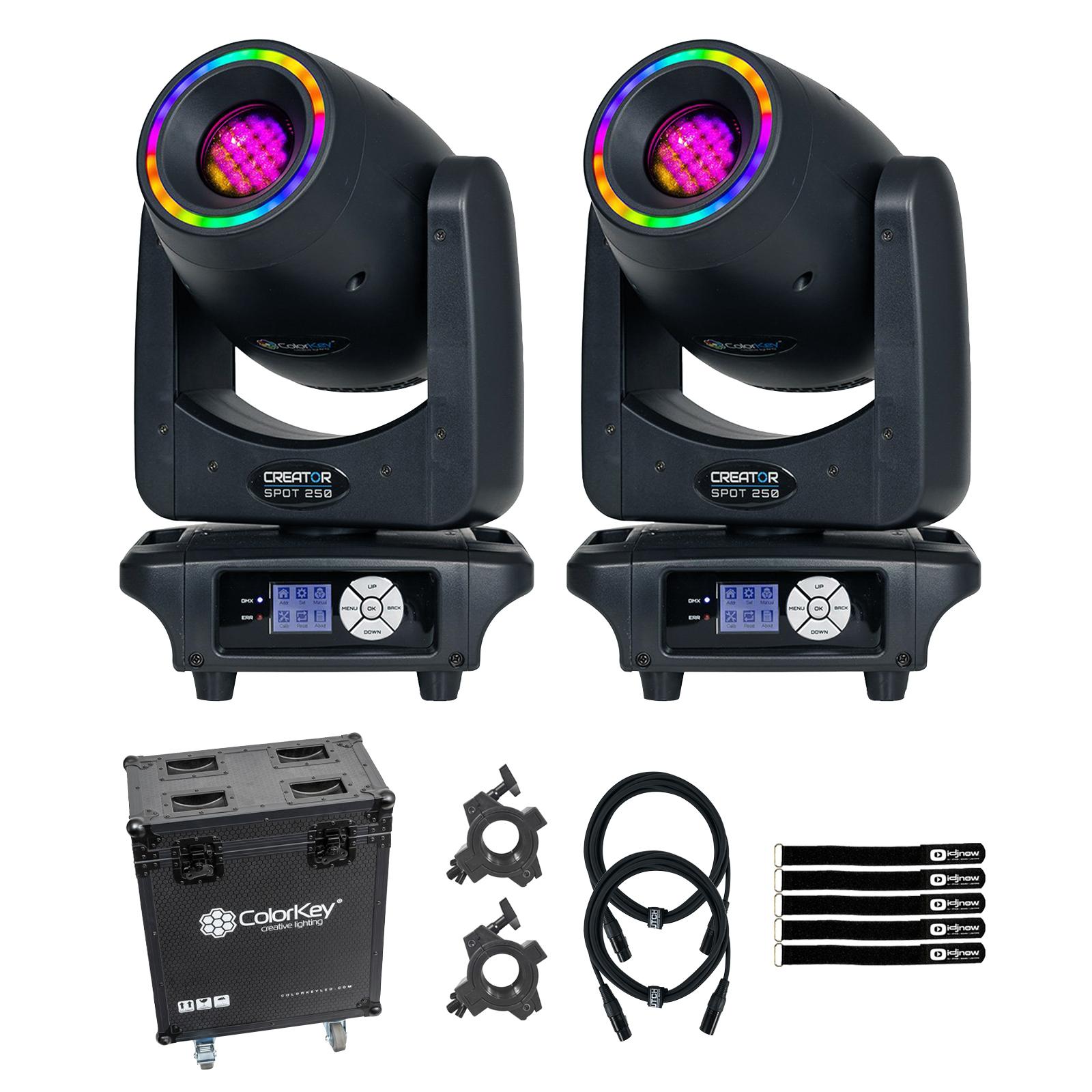 ColorKey CKU-5120 Creator Spot 250 Moving Head 2-Pack & Case