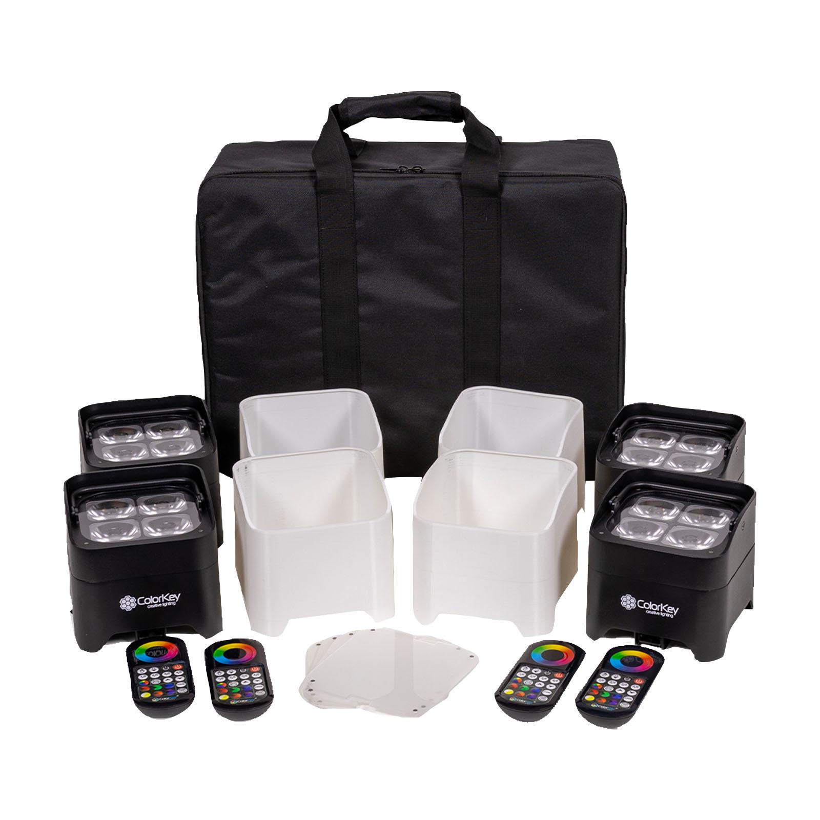 ColorKey CKU-6224 MobilePar Mini Hex 4 MKII 4-Pack with Case