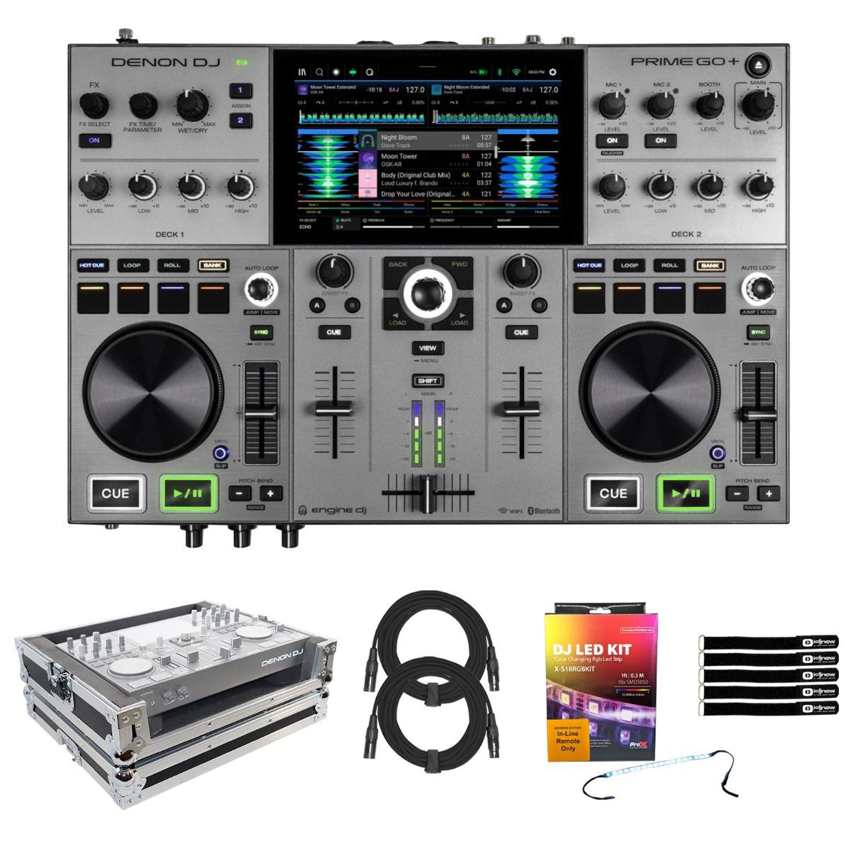 Denon DJ PRIME GO+ Standalone DJ Controller with Flight Case
