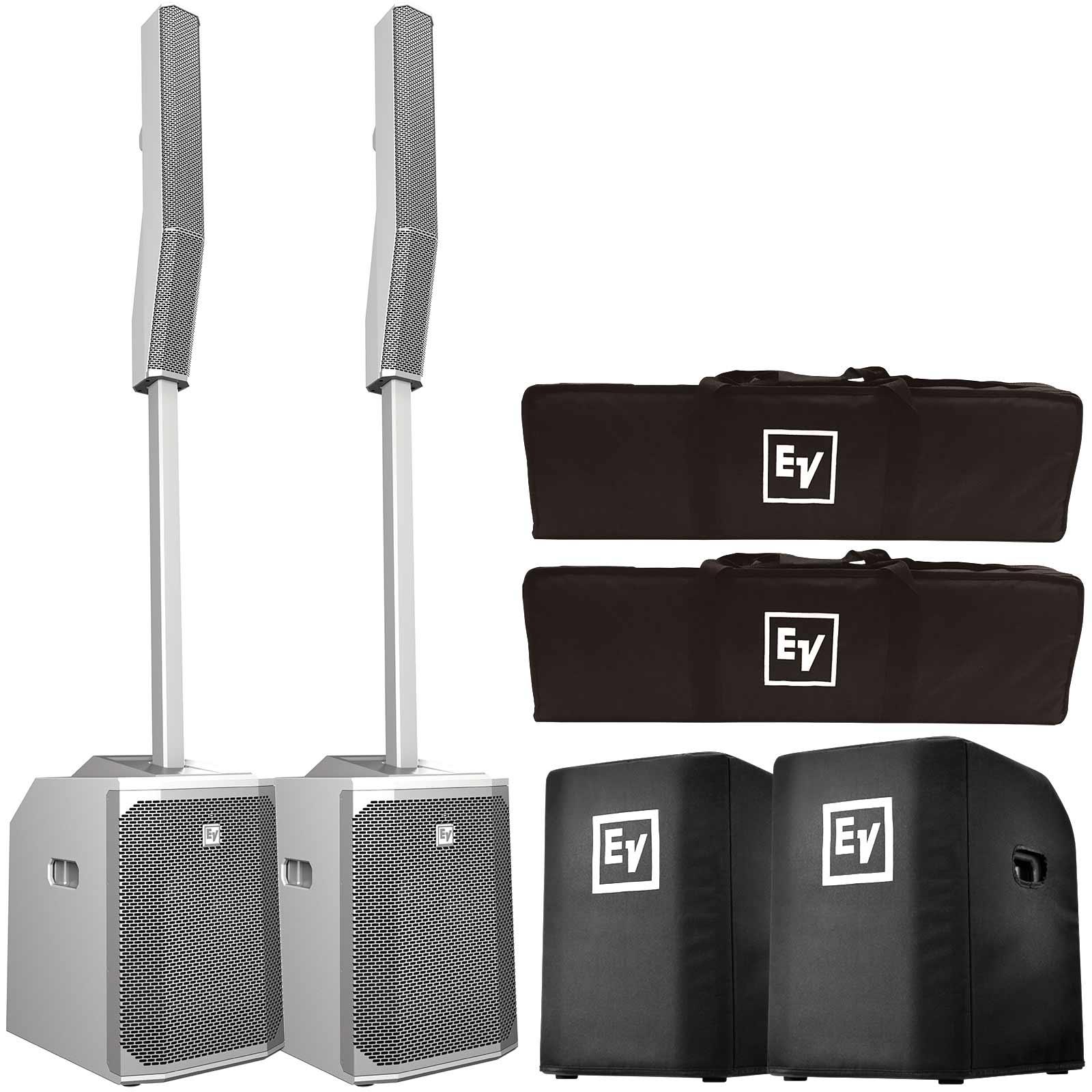 2x Electro-Voice Evolve 50 White Systems & Covers | IDJNOW