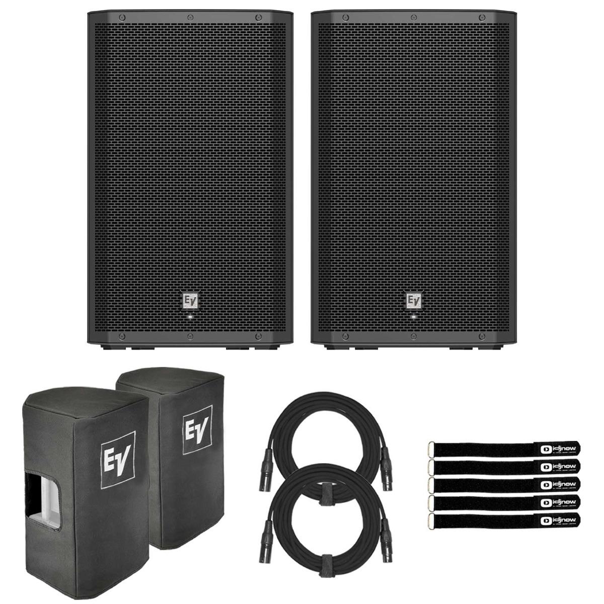 2x Electro-Voice ZLX-15P-G2-US Speakers with Covers | IDJNOW
