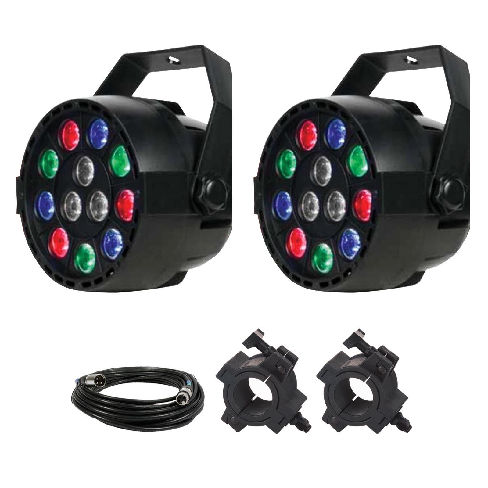 Eliminator Lighting Mini Par RGBW LED Par Light Duo Package | IDJNOW