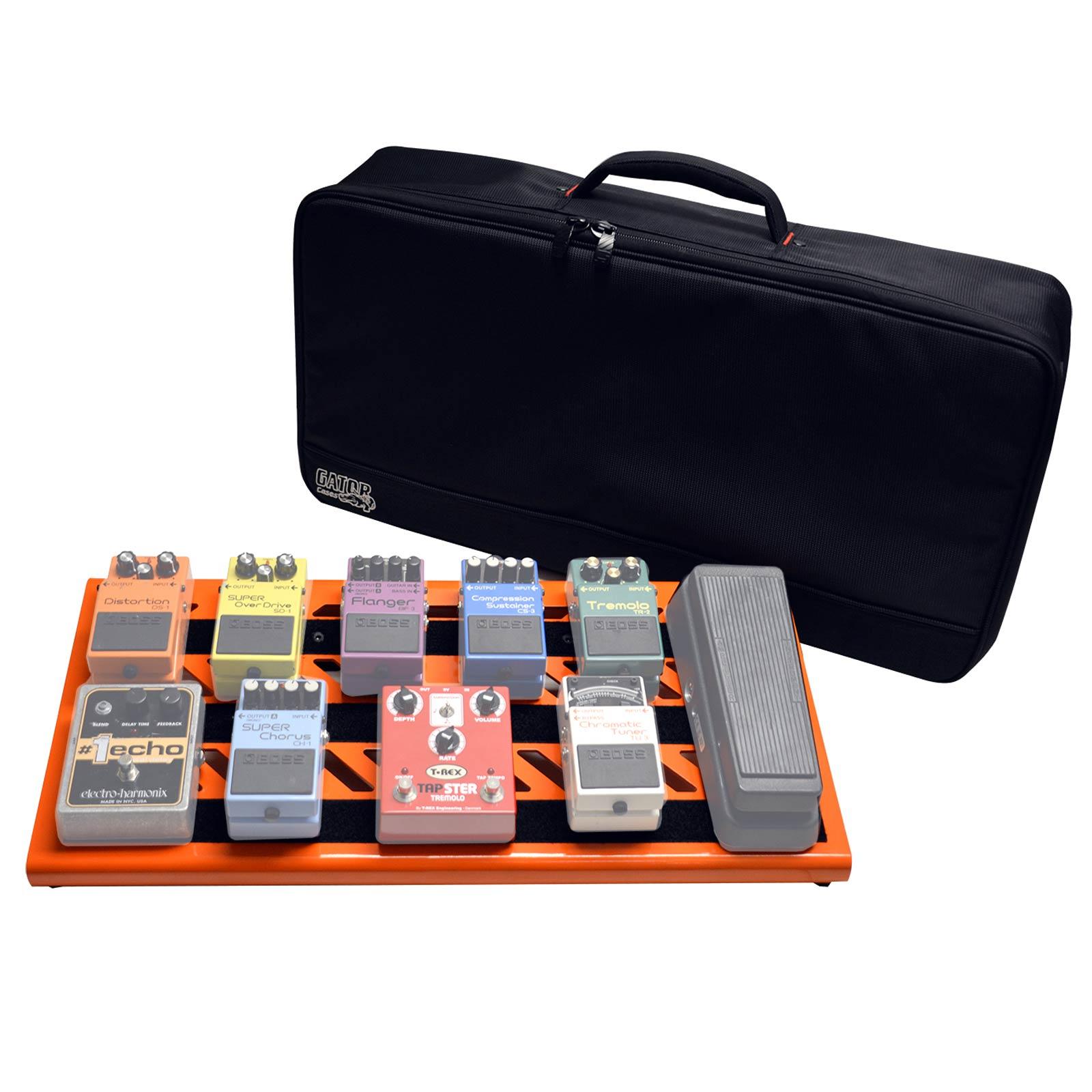 Gator Cases GPB-BAK-OR Large Orange Aluminum Pedal Board with 