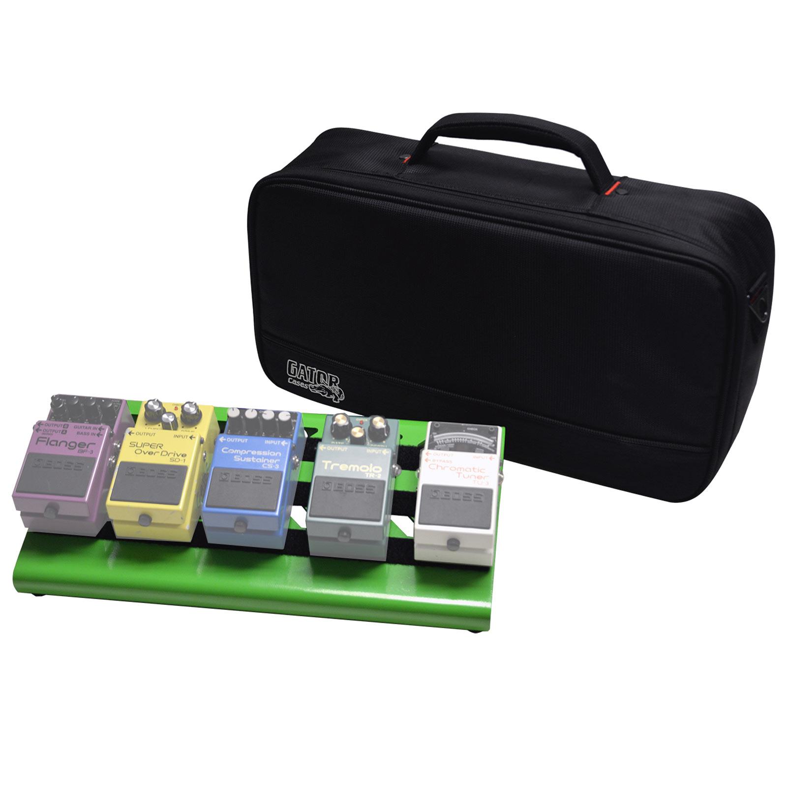 Gator Cases GPB-LAK-GR Small Green Aluminum Pedal Board with Carry